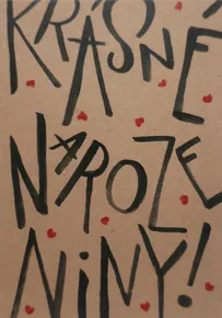 Přáníčko BeBechy – recyklovaný papír - Narozeniny